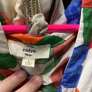 Entro Colorful Geometric Blouse